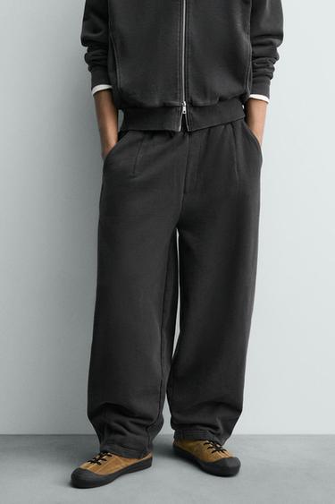 LIMITED EDITION FADED BALLOON FIT JOGGER TROUSERS - Dark anthracite by Zara