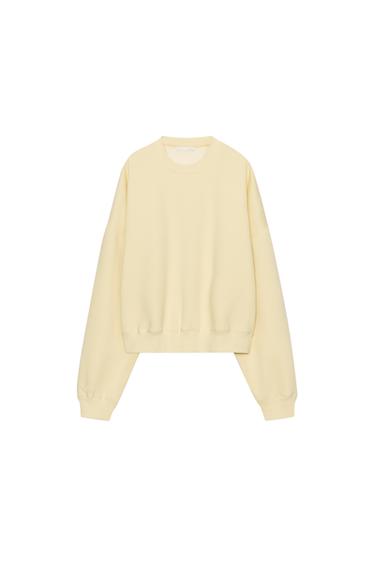BASIC PLUSH SWEATSHIRT - Yellow by Zara