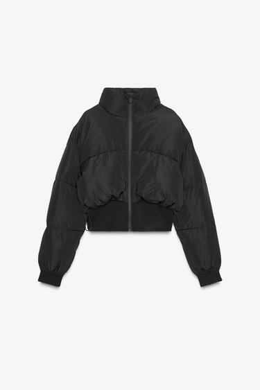 COMBINED CROPPED PUFFER JACKET - Black by Zara - Image 6
