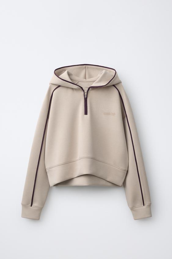 SUDADERA SPORTY CAPUCHA VIVO CONTRASTE - Arena de Zara - Imagen 0