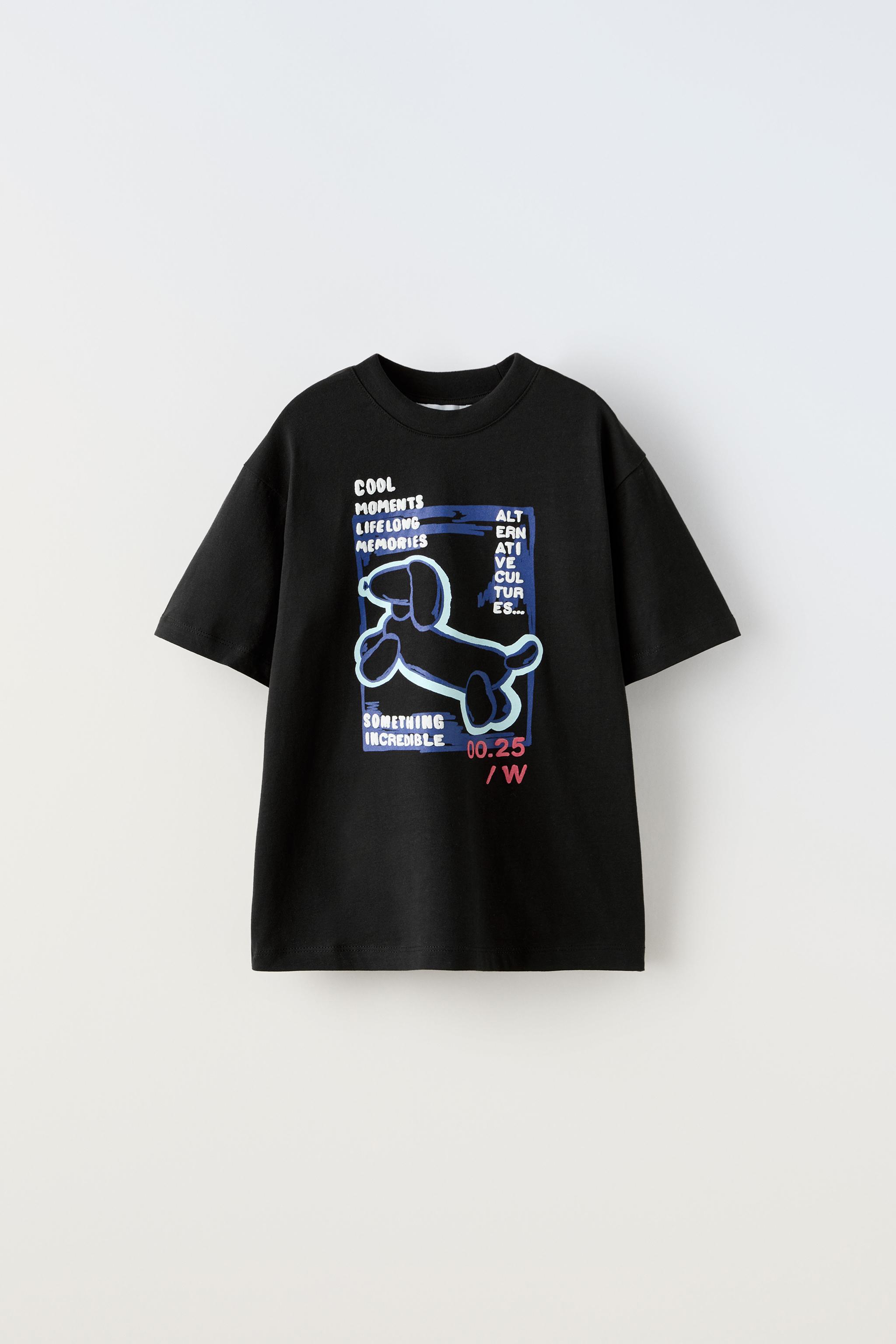 BALLOON DOG PRINT T-SHIRT - Black | ZARA United States