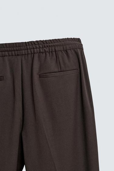 PANTALON JOGGER À TAILLE CONFORTABLE - Chocolat de Zara - Image 9