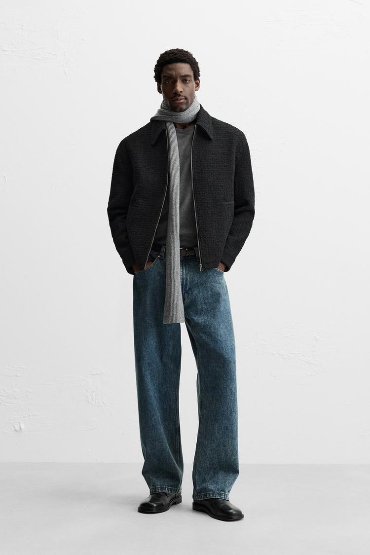 Denim Overshirt Zara Mens Overshirt Zara Man Mid-Blue Graphic