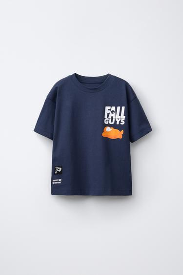 Zara FALL GUYS © PRINTED T-SHIRT - Blue