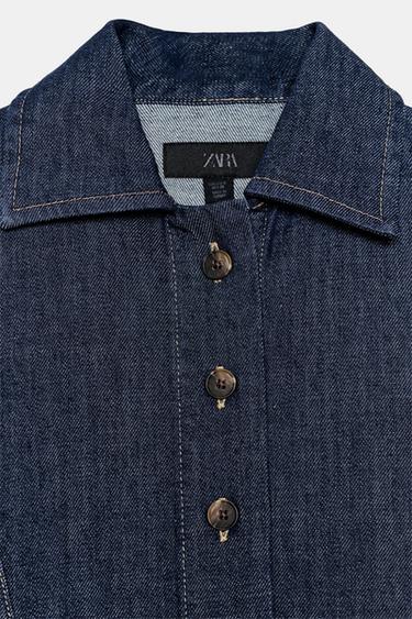 ZW COLLECTION DENIM SHIRT - Blue by Zara - Image 4