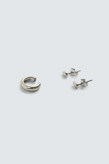 LOT DE 3 BOUCLES D'OREILLES COMBINÉES - Argent de Zara - Image 3
