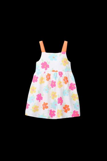 KLEID MIT STRUKTUR, MUSTER UND SCHLEIFE - Orange von Zara - Bild 0