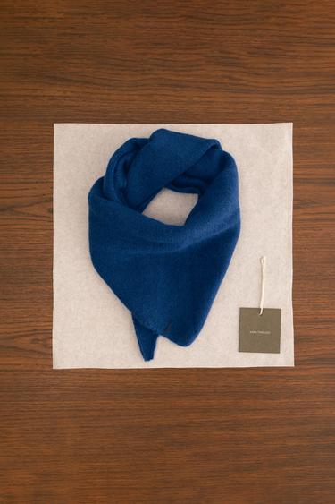 Zara ZARA TIMELESS - 100% CASHMERE SCARF - Bluish