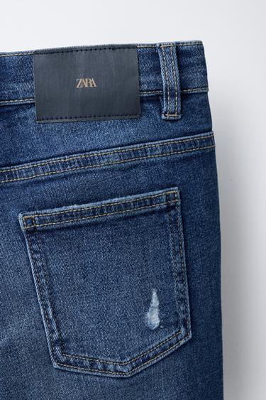 RIPPED SKINNY JEANS - Blue by Zara - Image 3