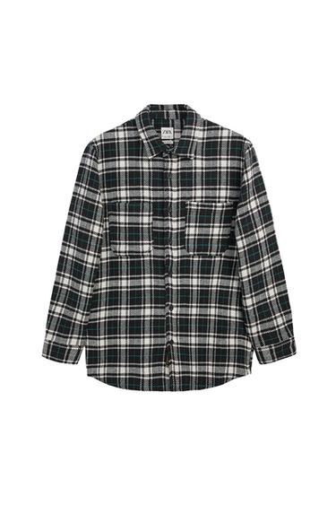 TEXTURED CHECK OVERSHIRT