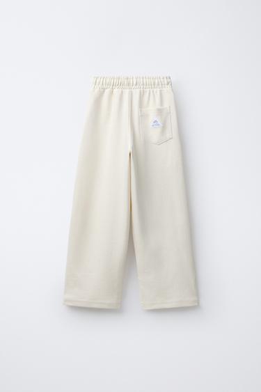 ENSEMBLE INTERLOCK PIQUÉ T-SHIRT ET PANTALON - Écru de Zara - Image 4