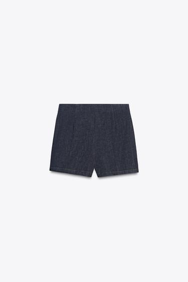 JUPE-CULOTTE CROISÉE BOUTONS - Bleu de Zara - Image 7