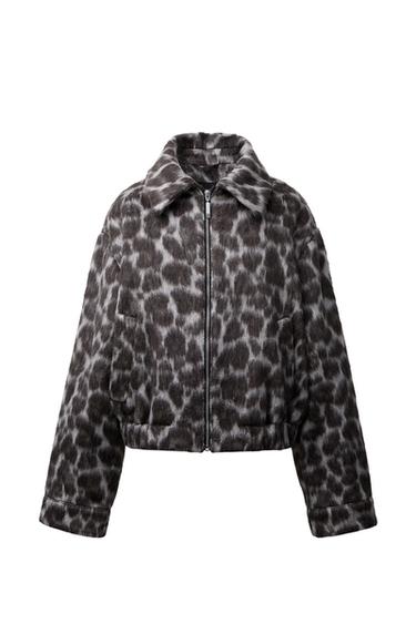 CAZADORA BOMBER ANIMAL PRINT - Leopardo / Gris de Zara