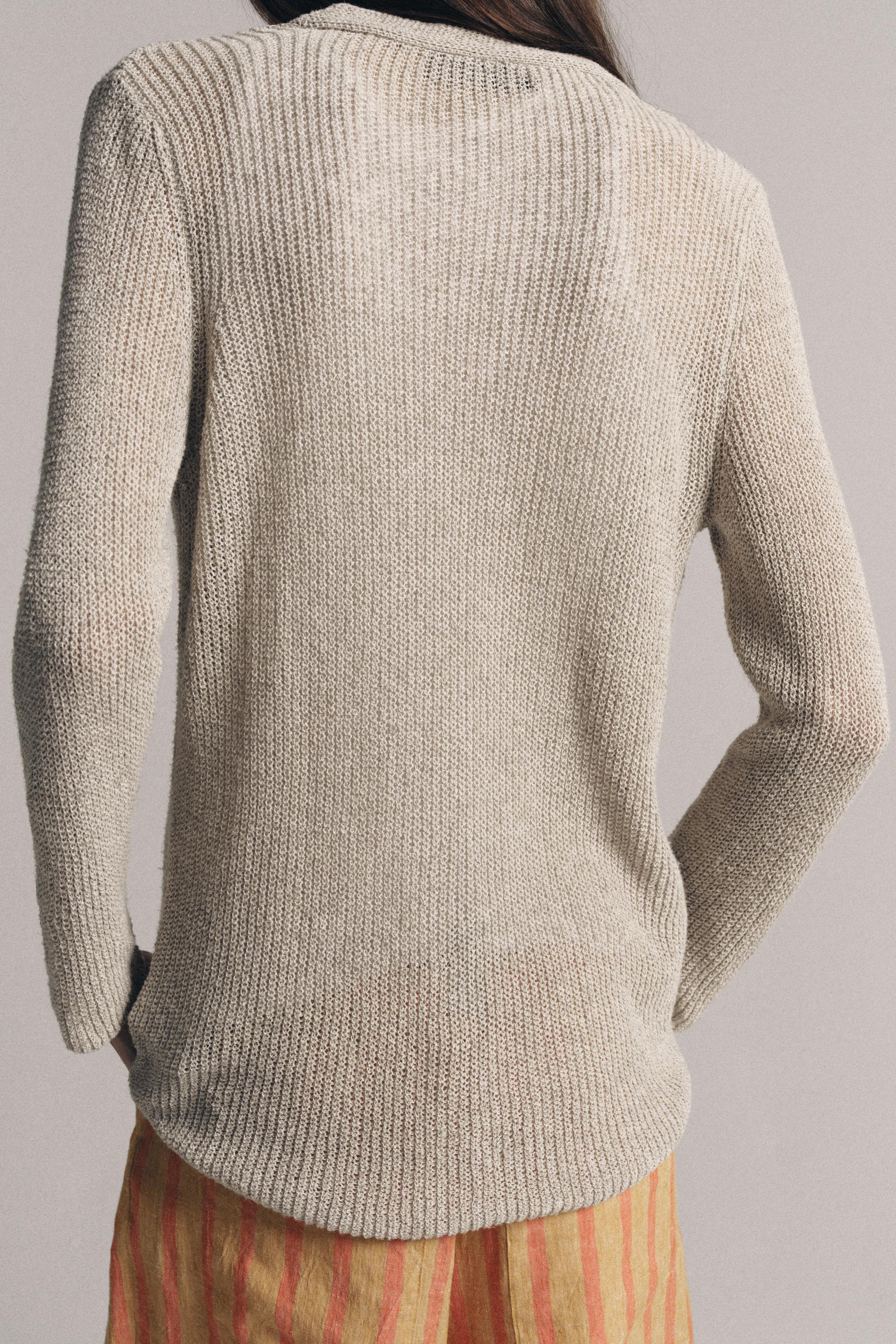 Zara V YAKA ÖRGÜ HIRKA görsel 4