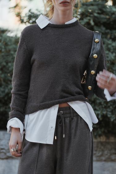 FINE KNIT SWEATER - Grey by Zara