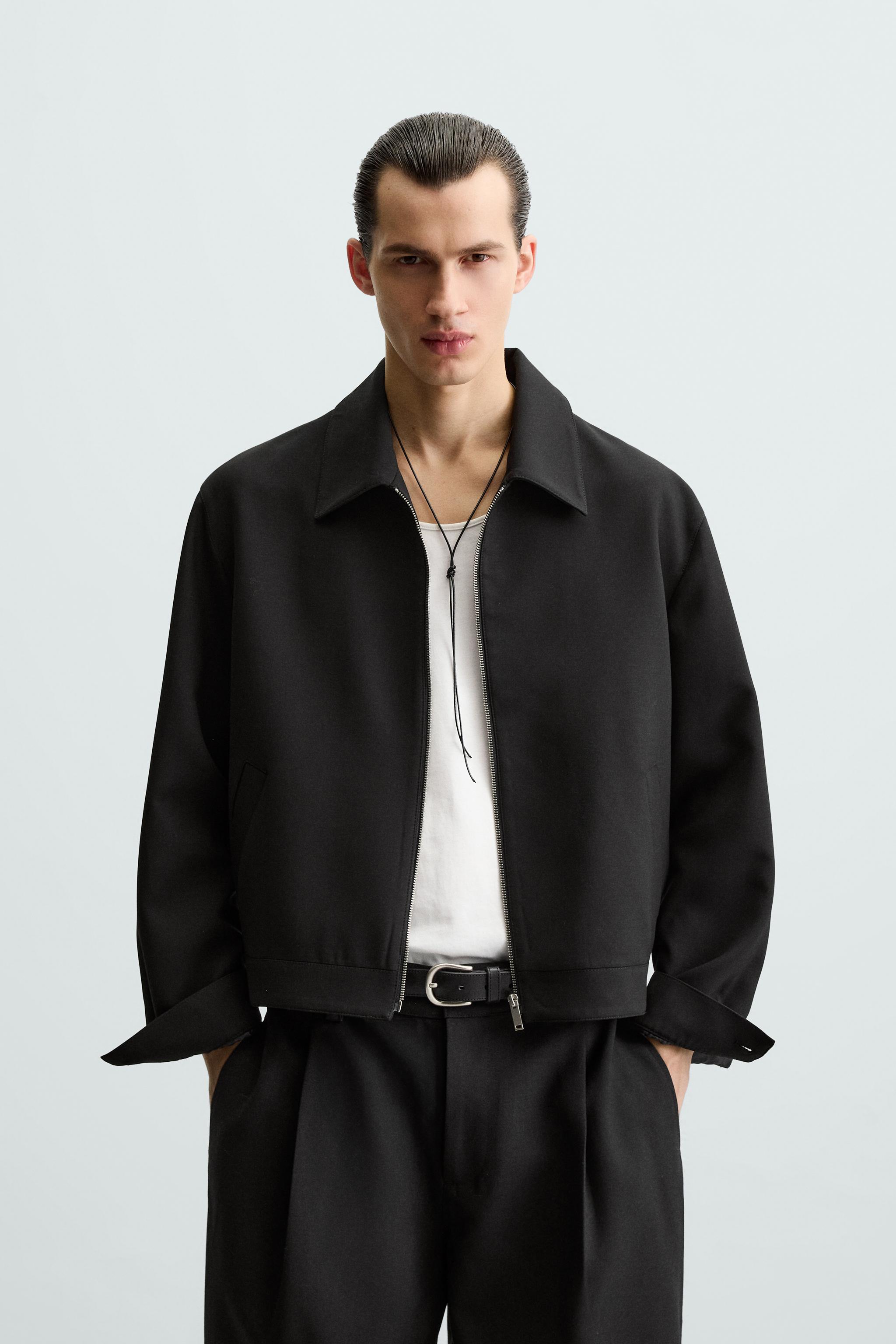 CROPPED FIT JACKET - Black | ZARA Australia