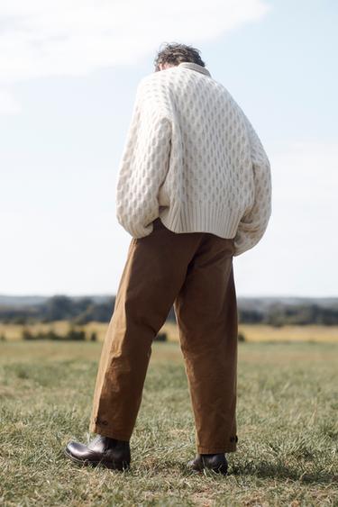 GEOMETRISK JACQUARD STRIK LIMITED EDITION - fløde fra Zara