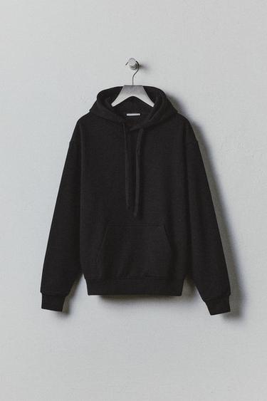 BASIC HEAVYWEIGHT HOODIE - Black by Zara