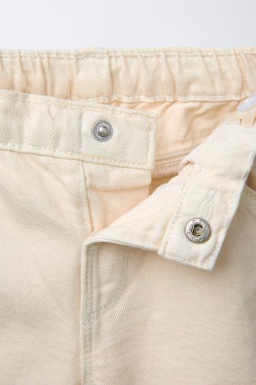 TWILL BERMUDA SHORTS WITH CROCHET STRAWBERRIES - Ecru by Zara - Image 2