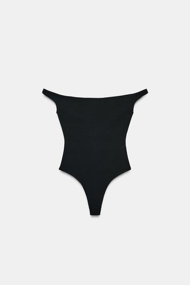 CREPE BODYSUIT - Black by Zara