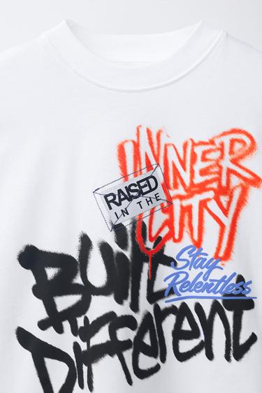 GRAFFITI PRINT T-SHIRT - White by Zara - Image 2