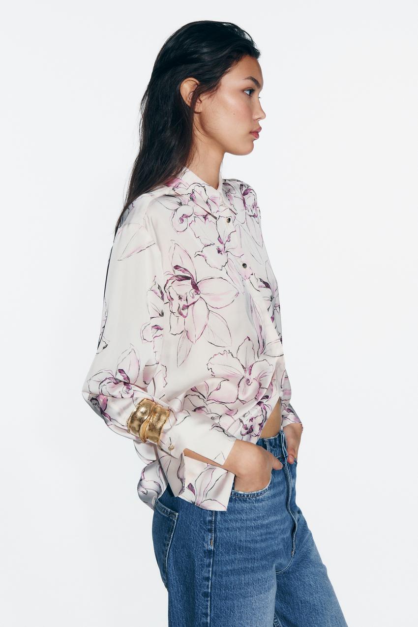 PRINTED BLOUSE-View All-TOPS-WOMAN-SALE, ZARA United States