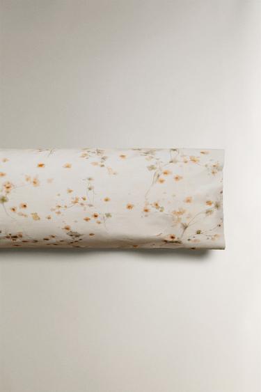 FLORAL PRINT PILLOWCASE - Oyster-white by Zara - Image 4