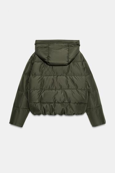 SHORT WATER-REPELLENT AND WINDPROOF HOODED ANORAK - Khaki by Zara - Image 5