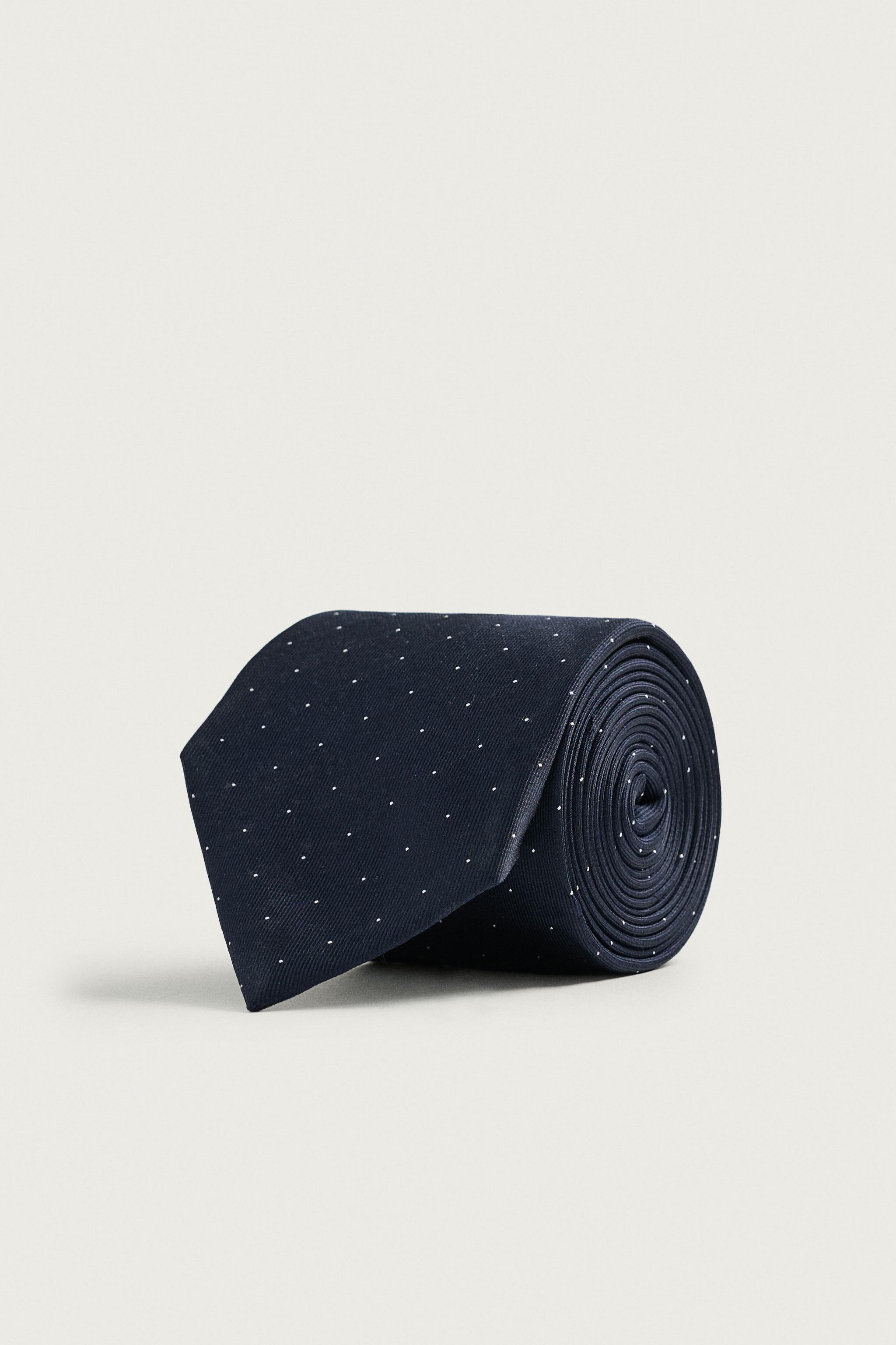 100% SILK POLKA DOT TIE