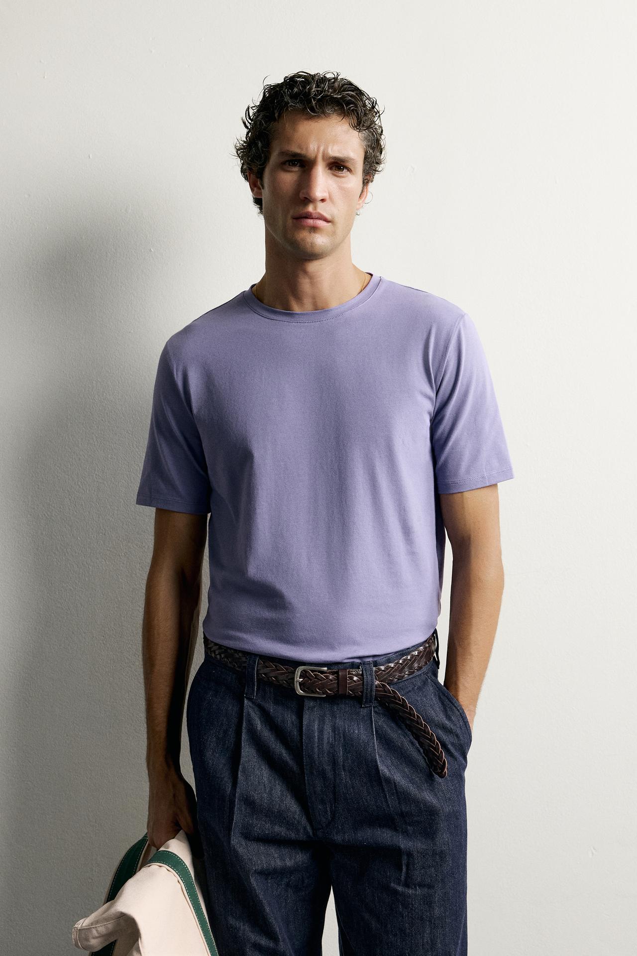 SLIM-FIT T-SHIRT /01 — Light mauve