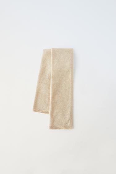 ШАРФ ИЗ 100% КАШЕМИРА — ПЕСОЧНЫЙ от Zara — изображение 0