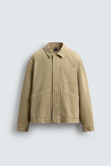 WASHED DENIM JACKET - Brown by Zara