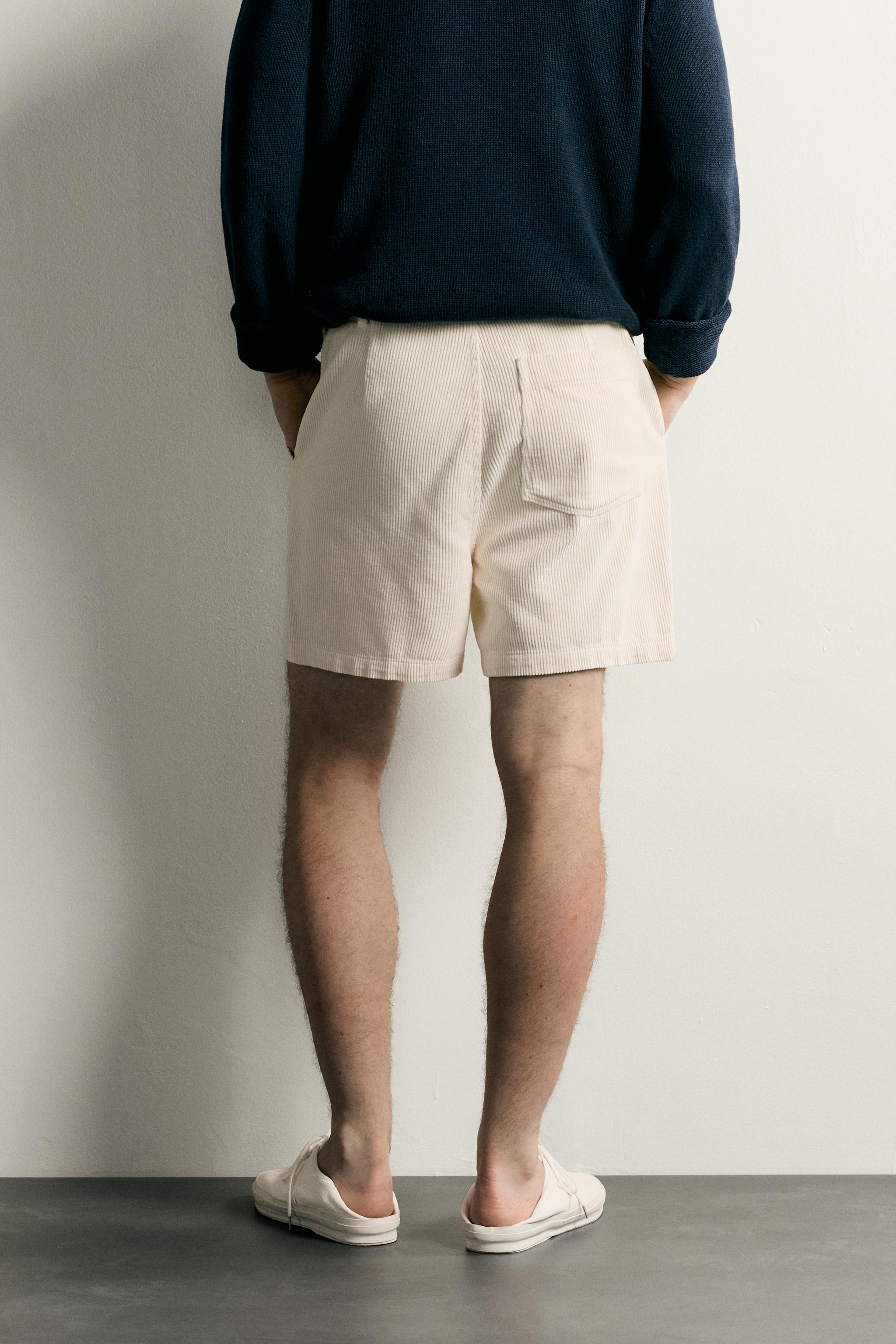 REGULAR FIT CORDUROY BERMUDA SHORTS