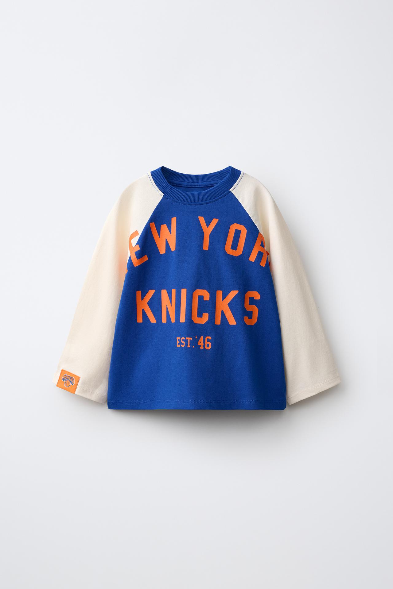 ФУТБОЛКА С ДЛИННЫМИ РУКАВАМИ РЕГЛАН NBA — NYC KNICKS