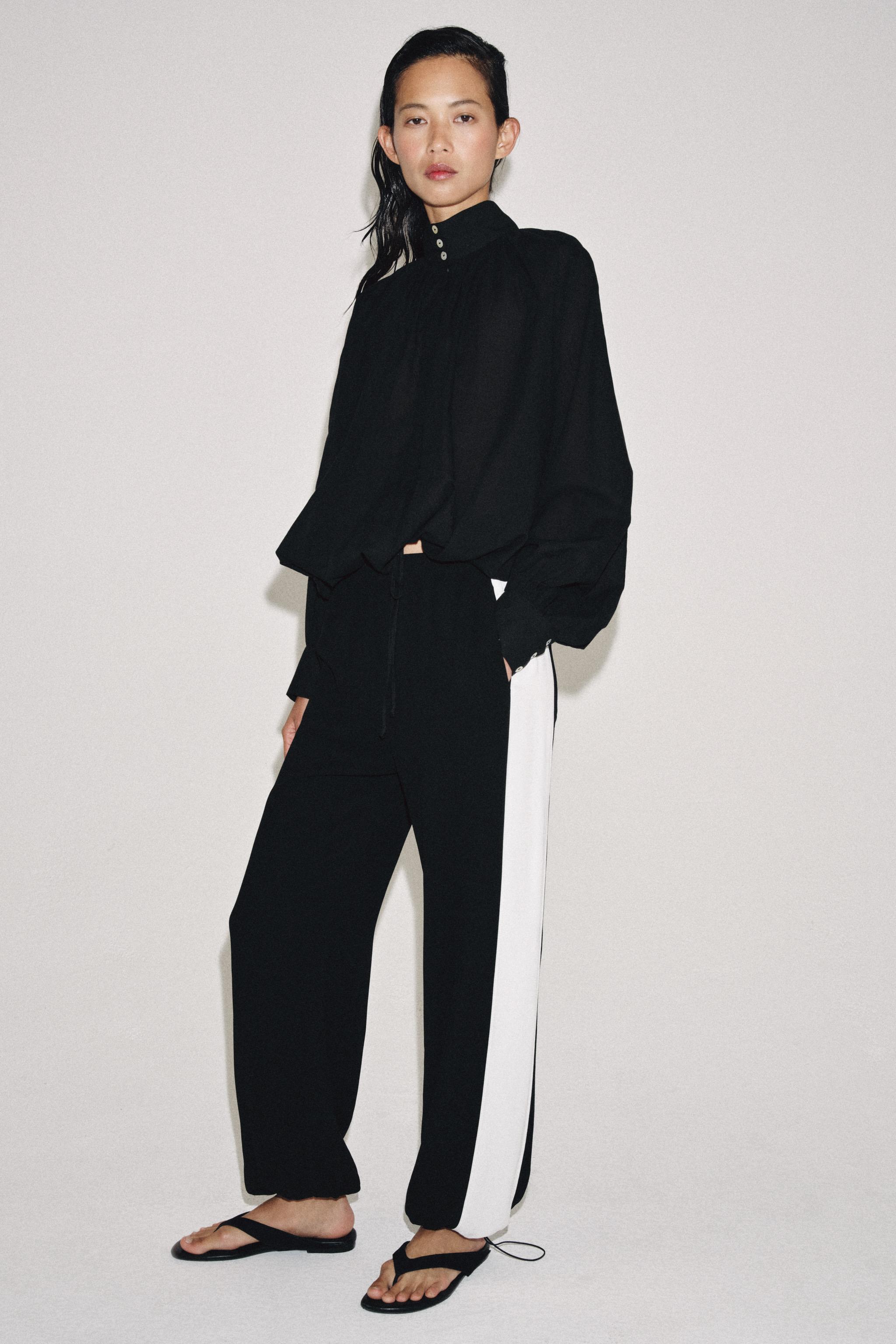 Женские брюки Zara ZW COLLECTION SIDE STRIPE PANTS