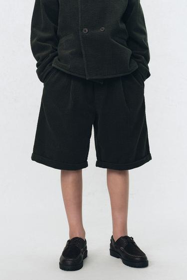 SHORT EN VELOURS CÔTELÉ SOSHIOTSUKI x ZARA - Vert de Zara - Image 2