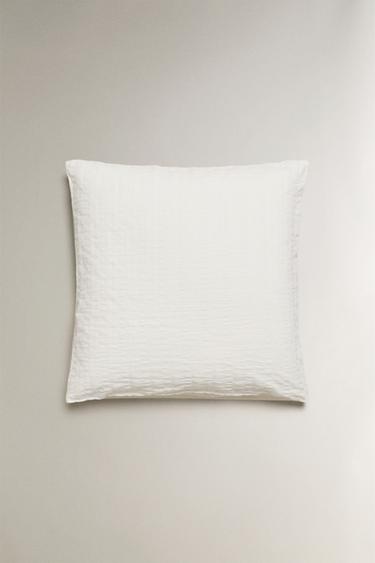 TEXTURED COTTON PILLOWCASE - White by Zara - Image 2