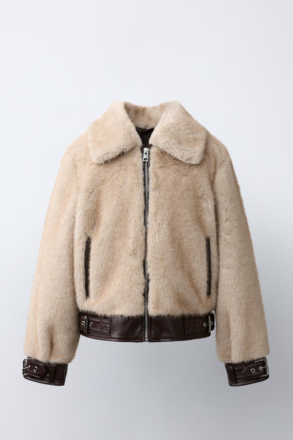 COMBINED FAUX FUR JACKET