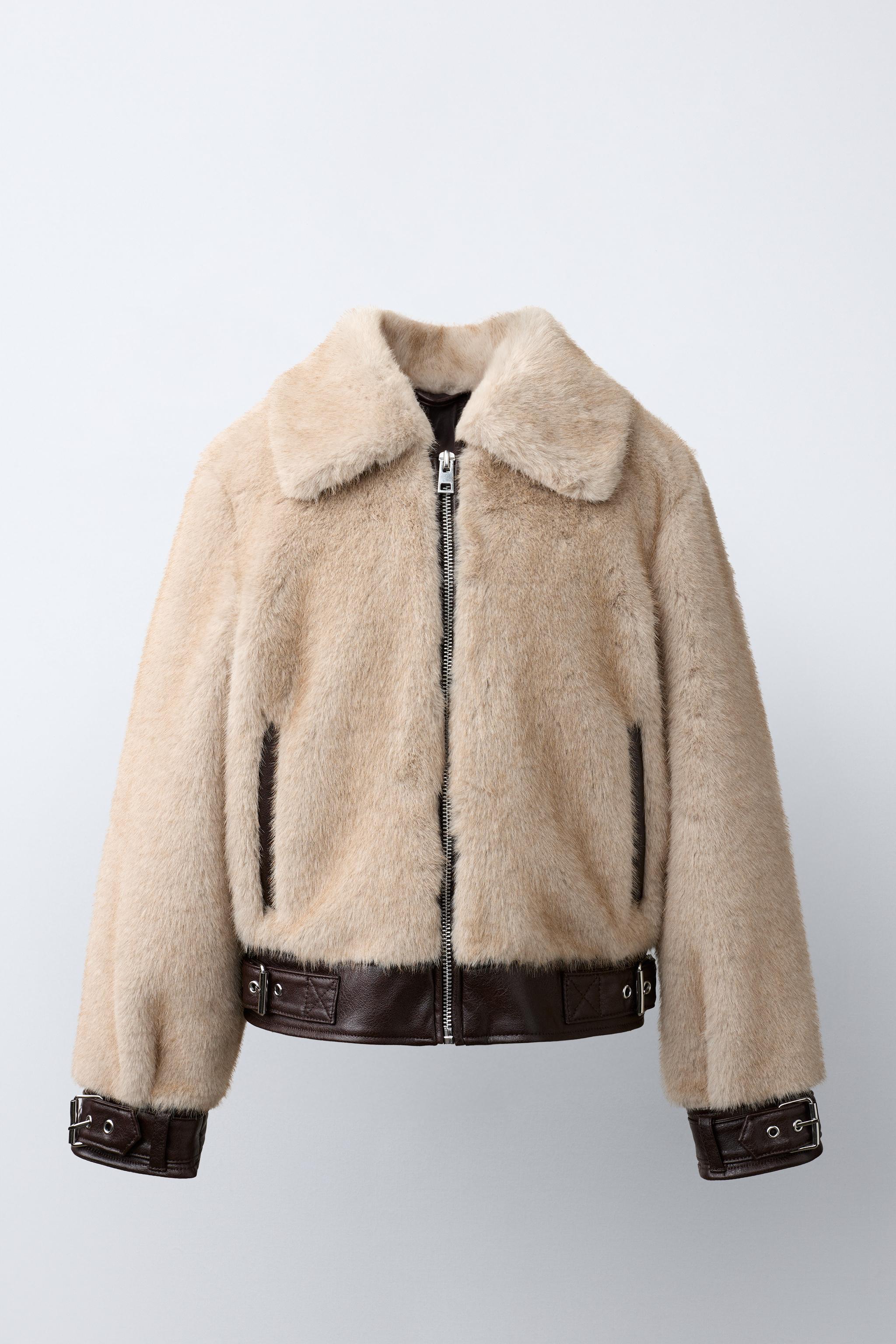 COMBINED FAUX FUR JACKET