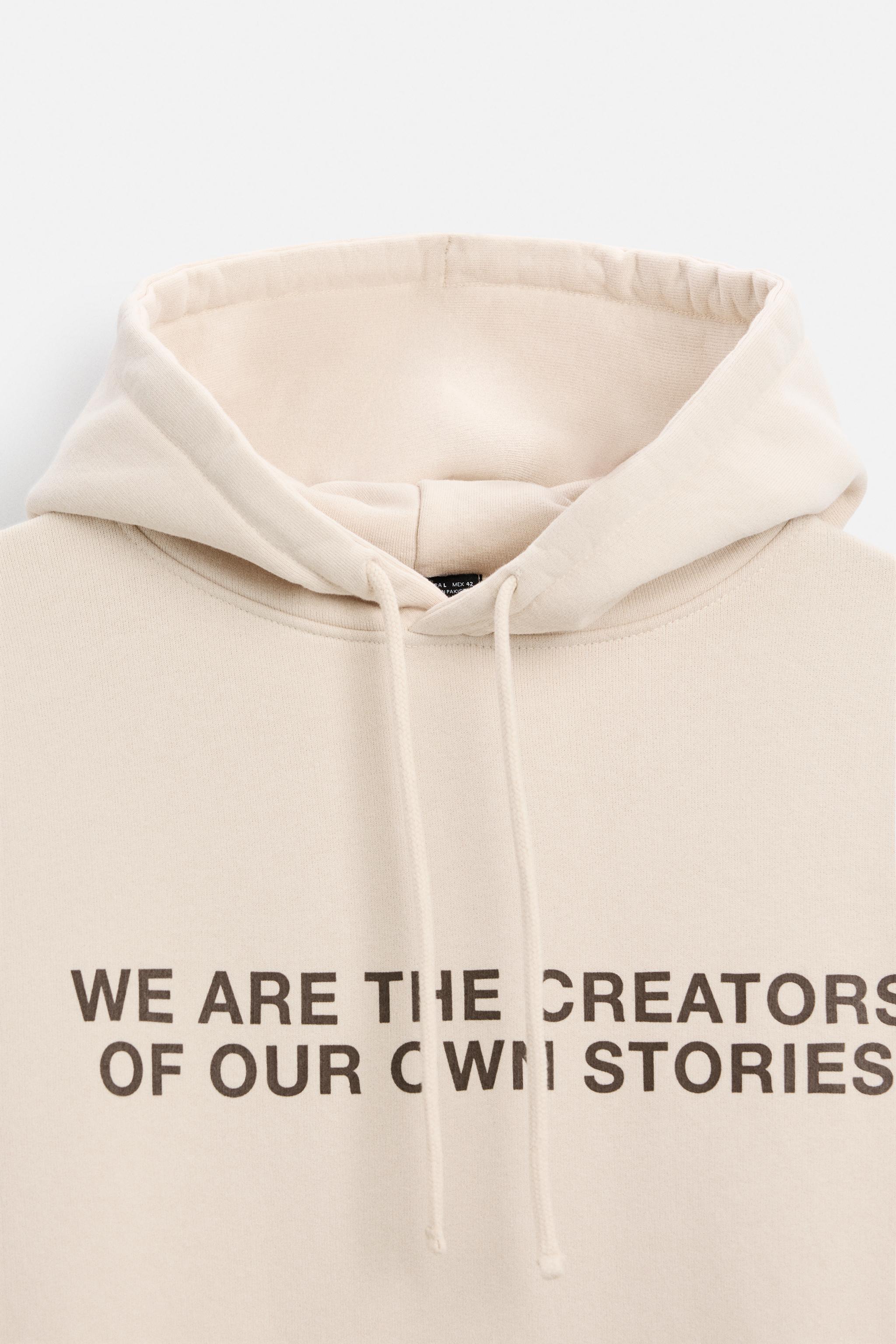★ドイツ発*ZARA*新作*SLOGAN プリントフーディ/CAMEL★ WASHED SLOGAN PRINT HOODIE - camel | ZARA United Kingdom