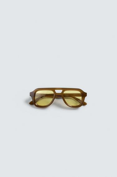 RECHTECKIGE SONNENBRILLE - Dunkelrot von Zara
