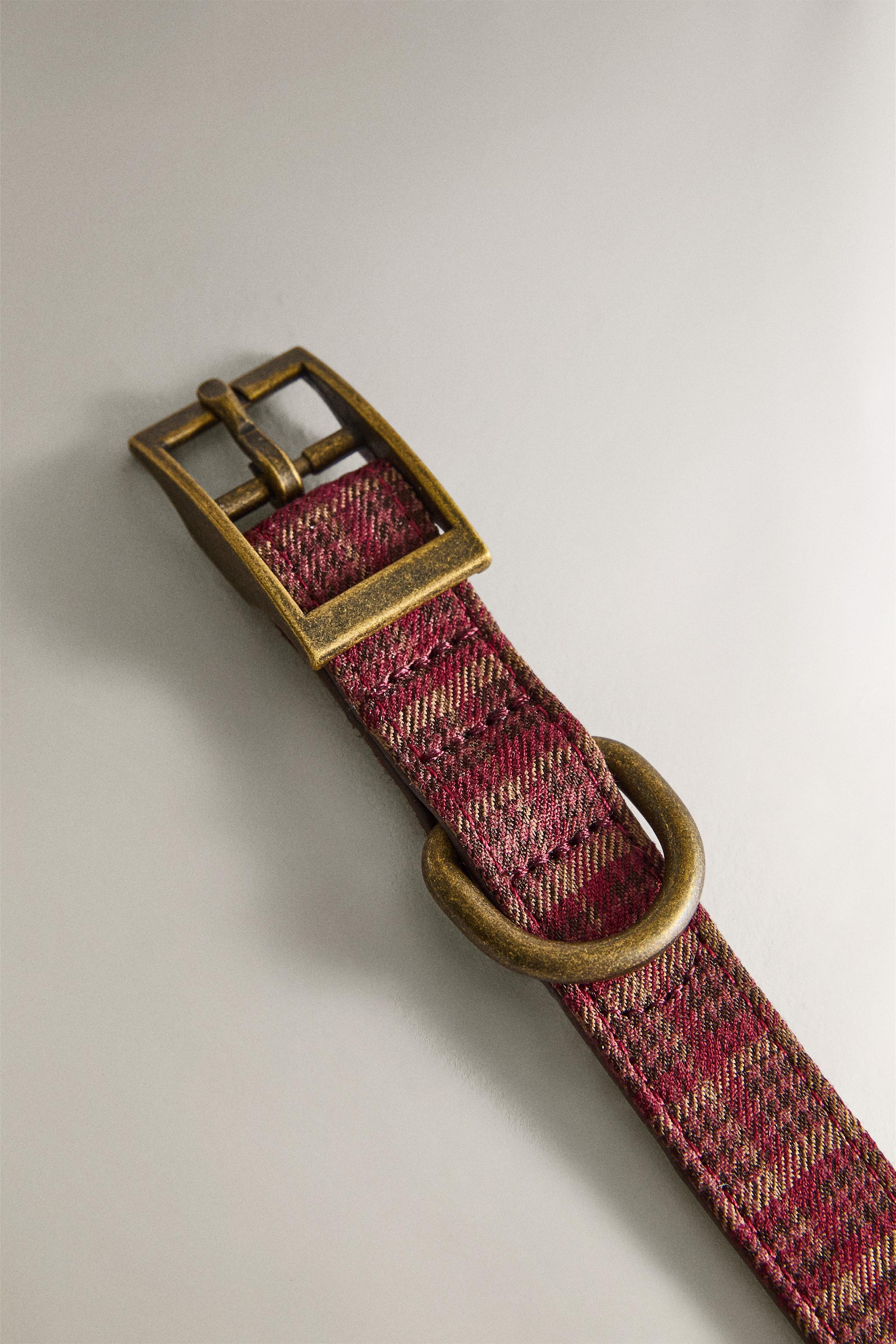 CHRISTMAS LEATHER DOG NECKLACE