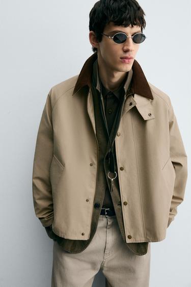 BLOUSON TECHNIQUE COL CONTRASTANT - Beige de Zara - Image 4