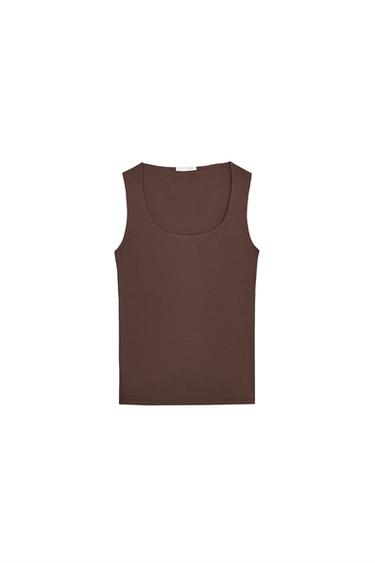 POLYAMIDE TOP WITH WIDE STRAPS