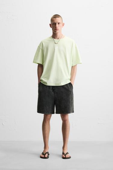SLOGAN PRINT T-SHIRT - Lime by Zara - Image 0