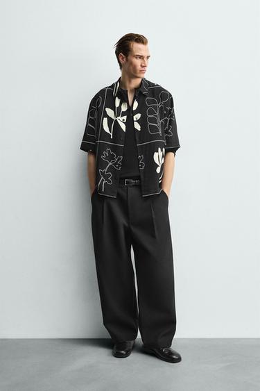 ABSTRACT PRINT FLOWING SHIRT - Printed by Zara