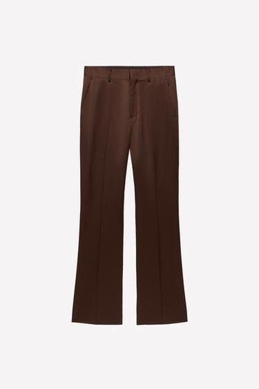 LOOSE-FITTING BELL BOTTOM TROUSERS LUDOVIC DE SAINT SERNIN x ZARA - Brown by Zara