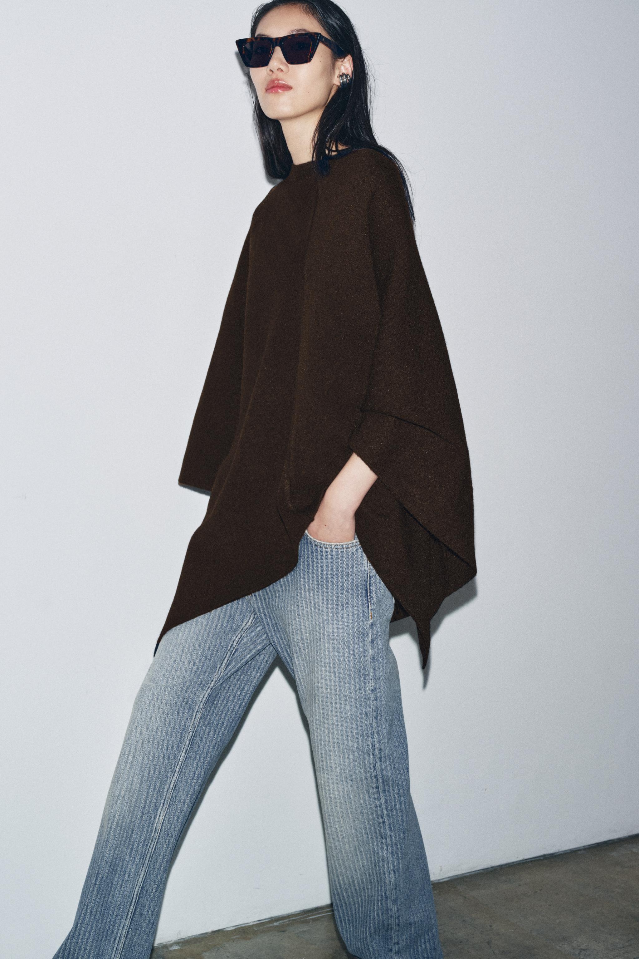 ニットケープ - ブラウン | ZARA Japan / 日本
