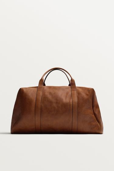 XL LIMITED EDITION LEATHER HANDBAG - Brown by Zara