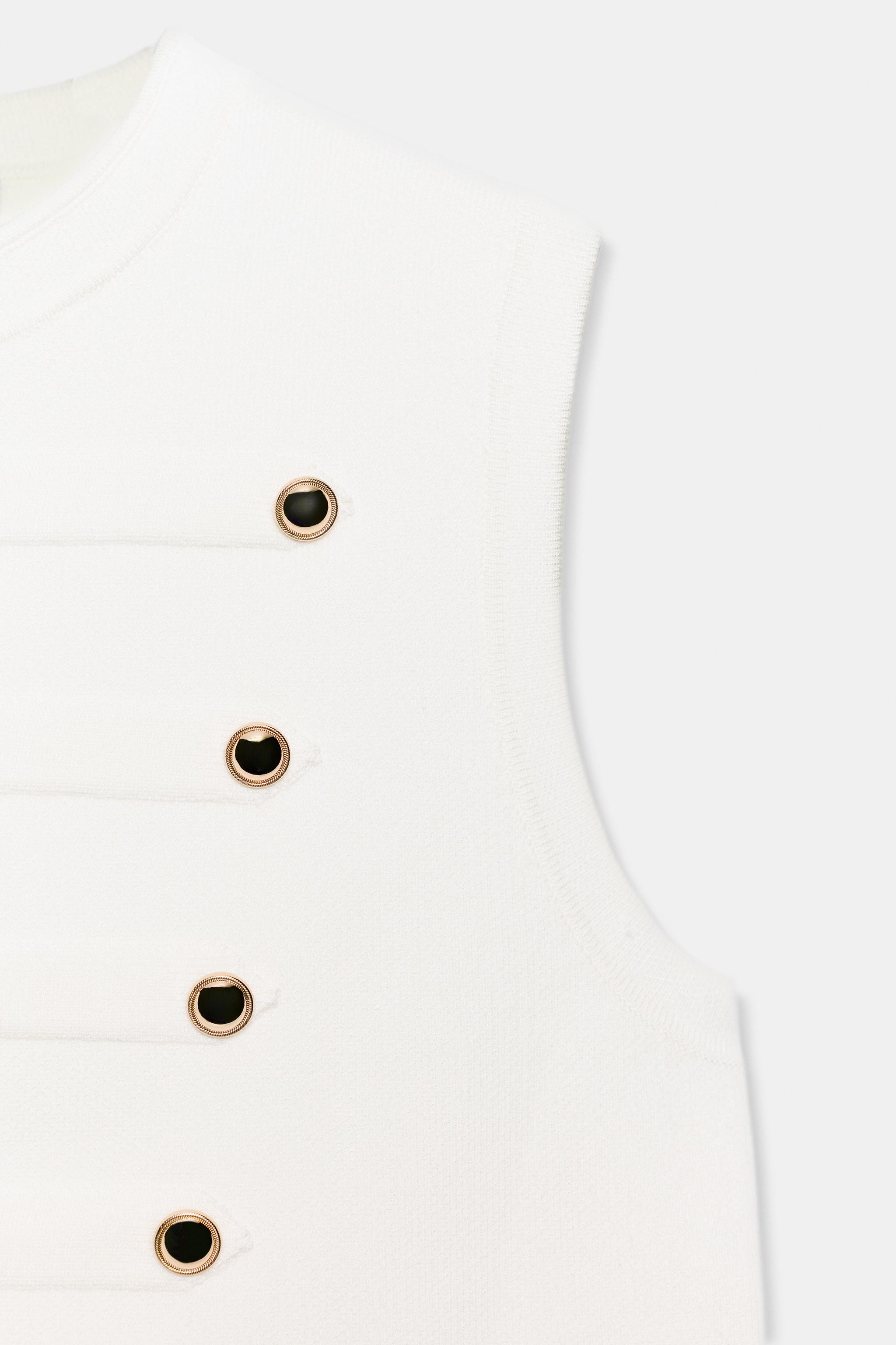 Женские жилеты Zara BUTTON VEST TOP — фото 9